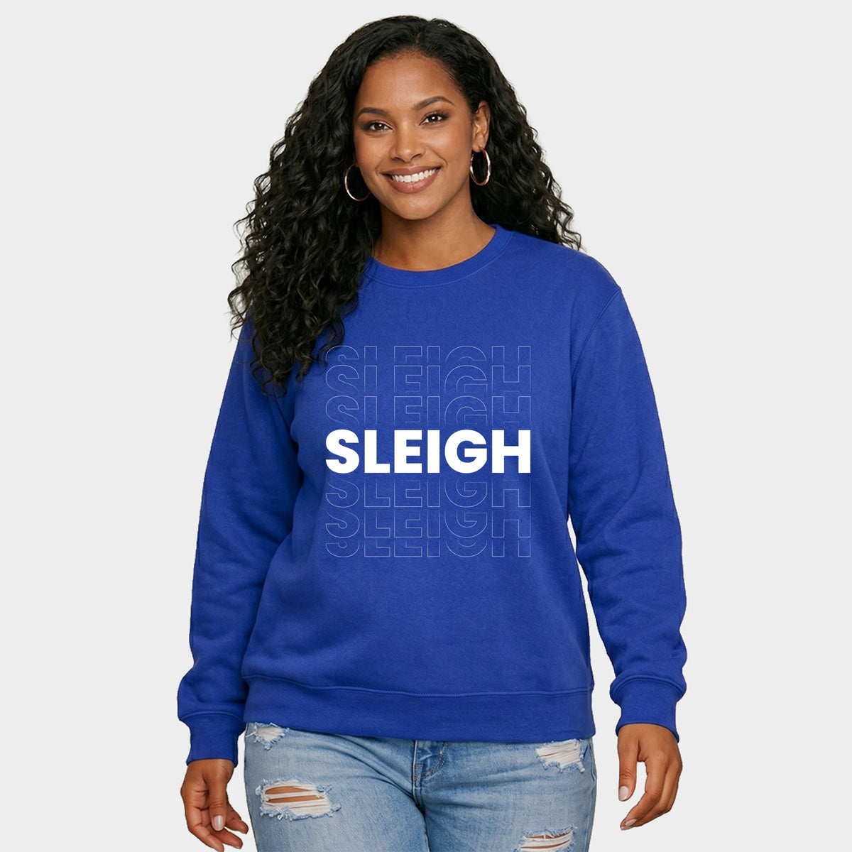 Sleigh Bold Stacked - Women's Graphic Sweatshirt