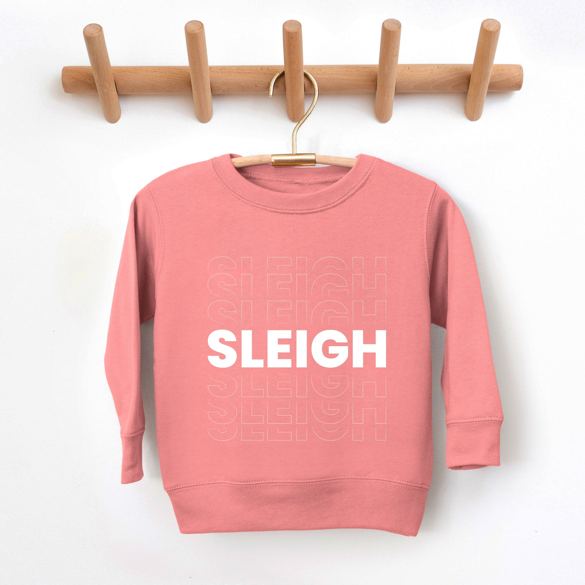 Sleigh Bold Stacked - Toddler Graphic Sweatshirt