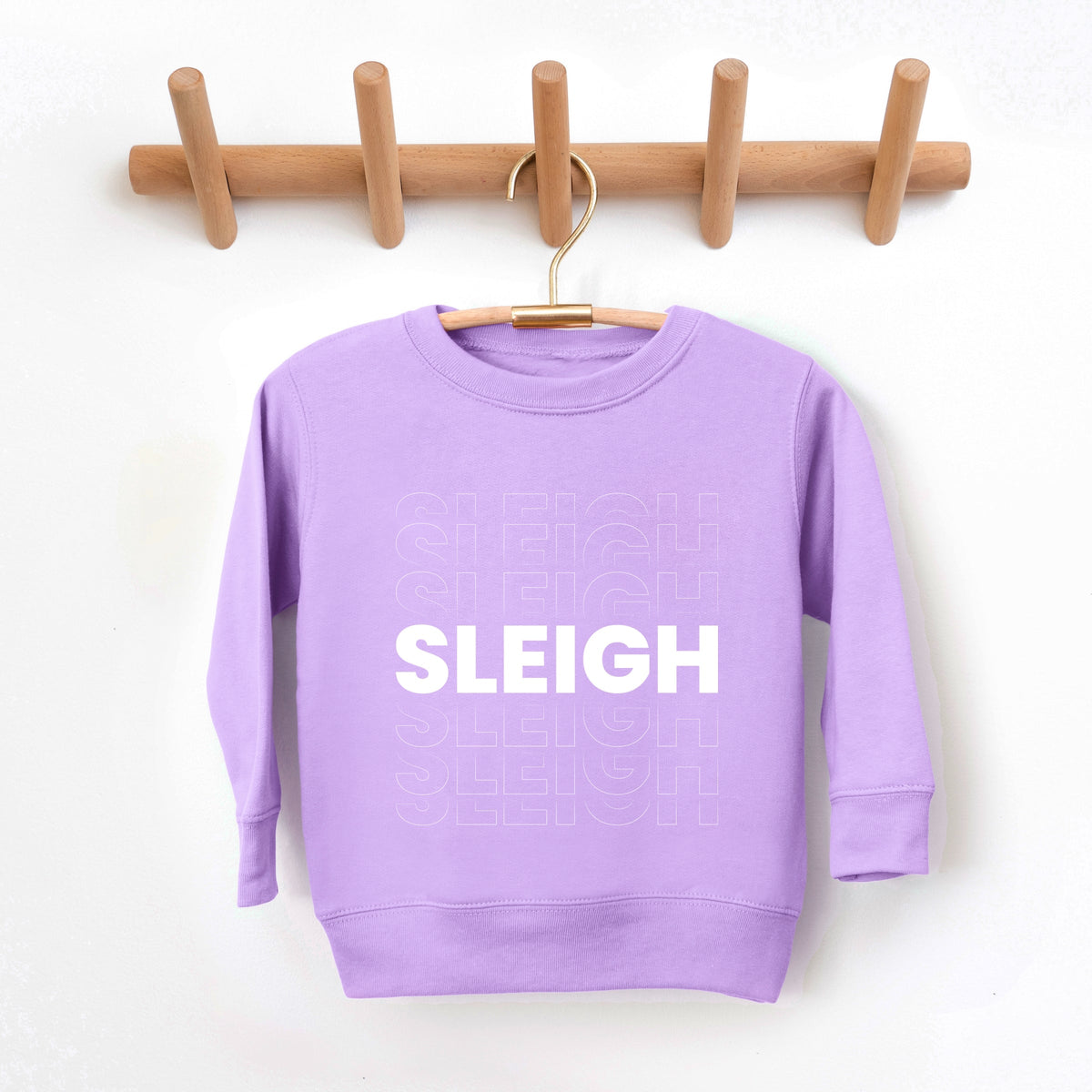 Sleigh Bold Stacked - Toddler Graphic Sweatshirt