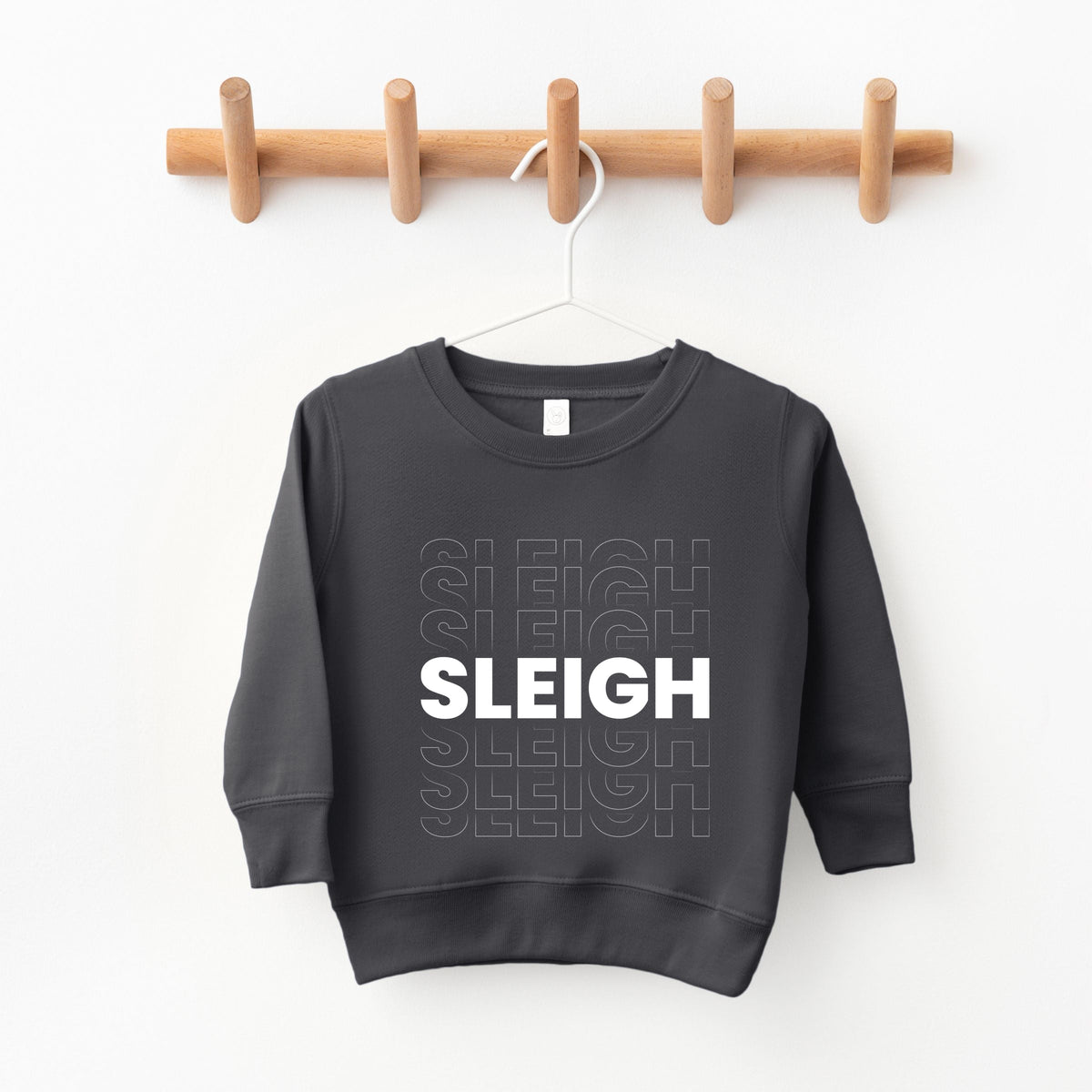 Sleigh Bold Stacked - Toddler Graphic Sweatshirt
