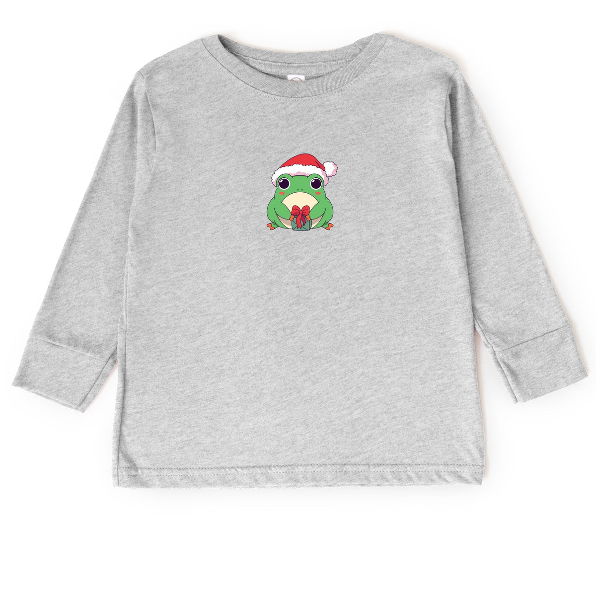 Christmas Frog - Toddler Long Sleeve Graphic Tee