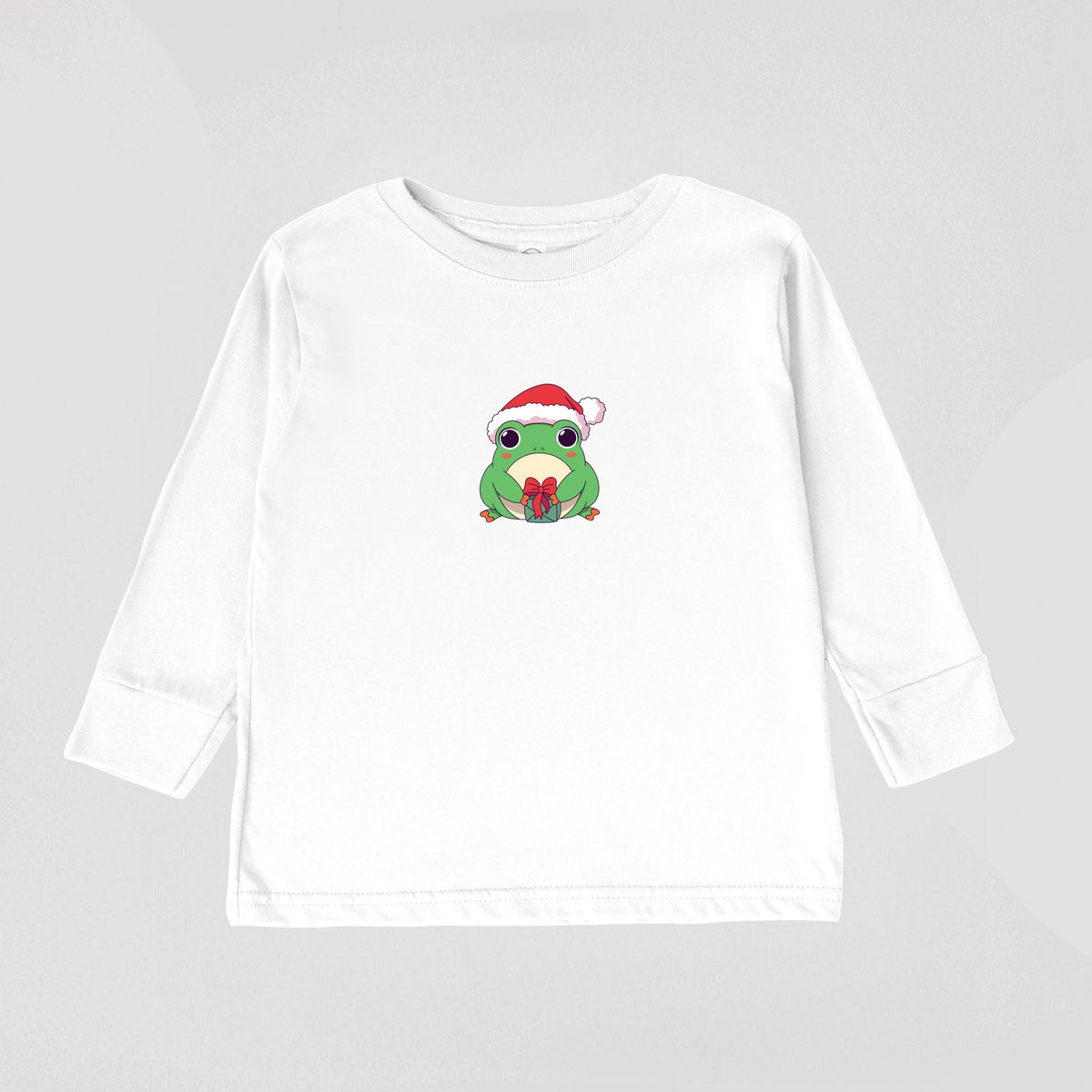 Christmas Frog - Toddler Long Sleeve Graphic Tee