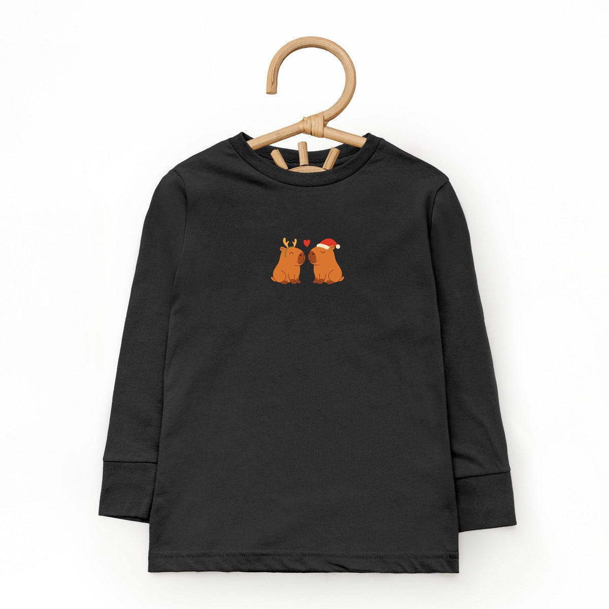 Christmas Capybara - Toddler Long Sleeve Graphic Tee