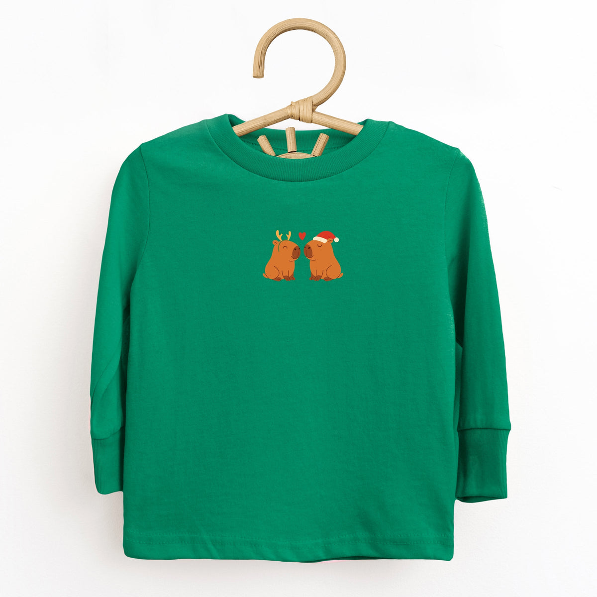 Christmas Capybara - Toddler Long Sleeve Graphic Tee