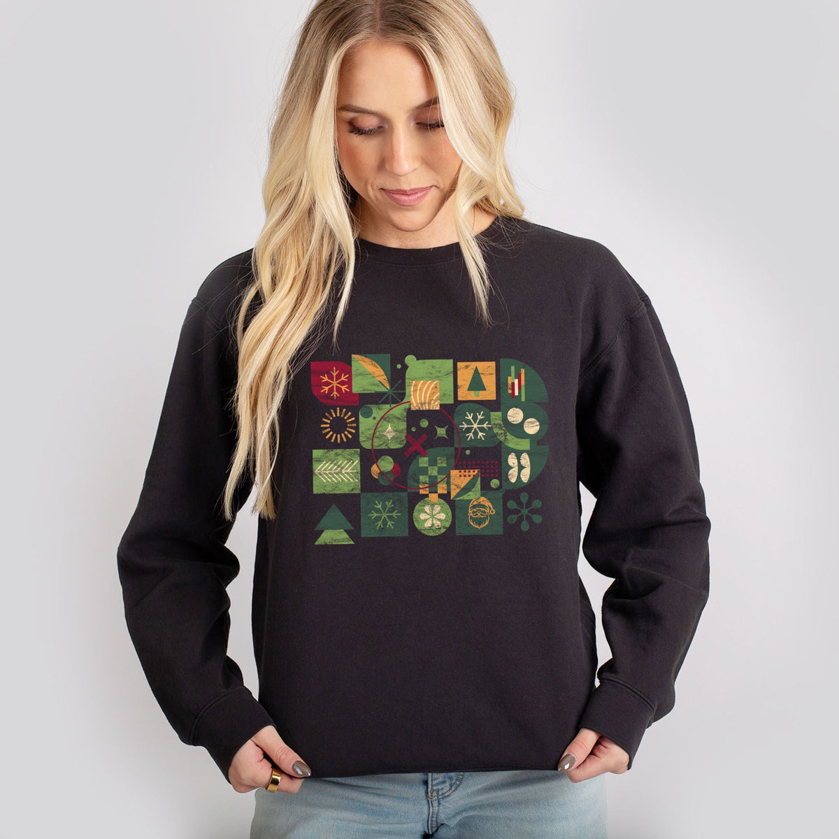 Abstract Christmas - Women's Lightweight Garment Dyed Sweatshirt