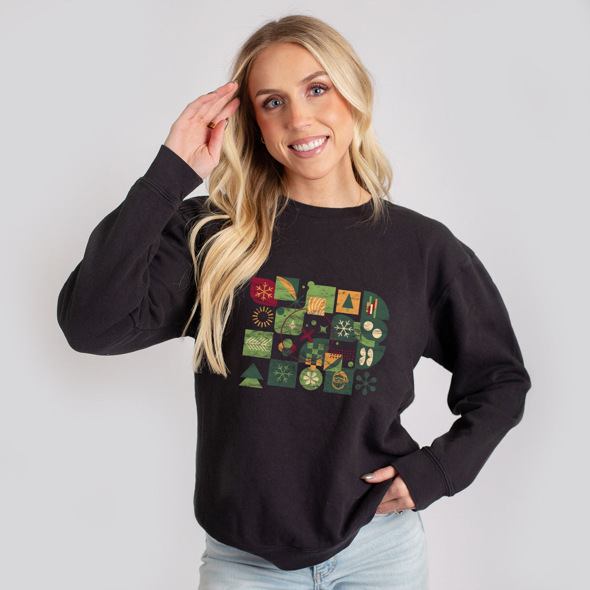 Abstract Christmas - Women's Lightweight Garment Dyed Sweatshirt