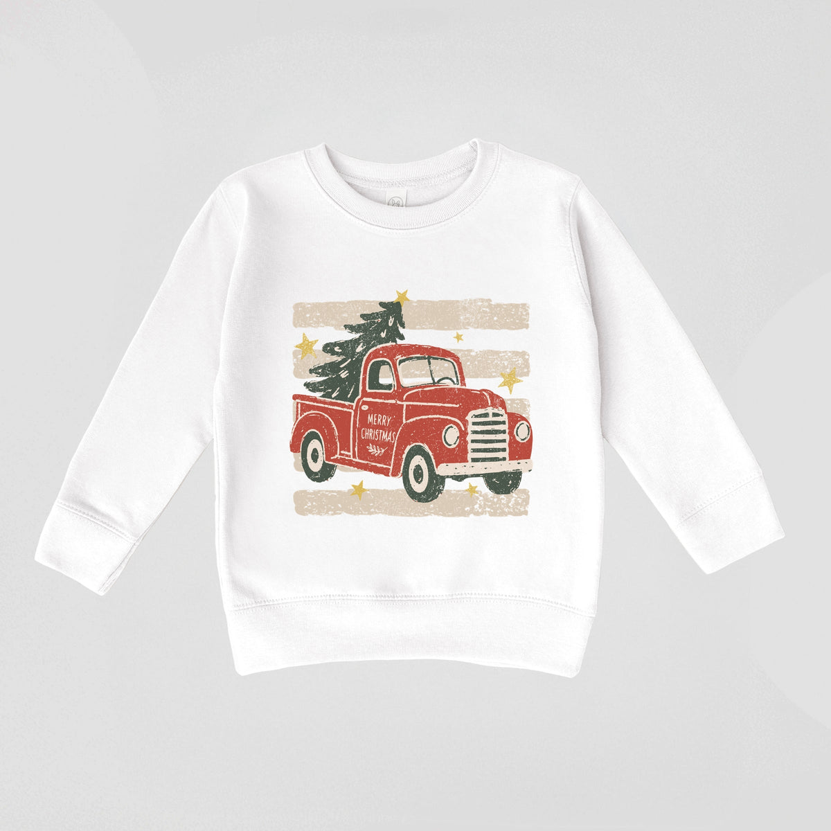 Red Truck Stripes - Toddler Graphic Sweatshirt