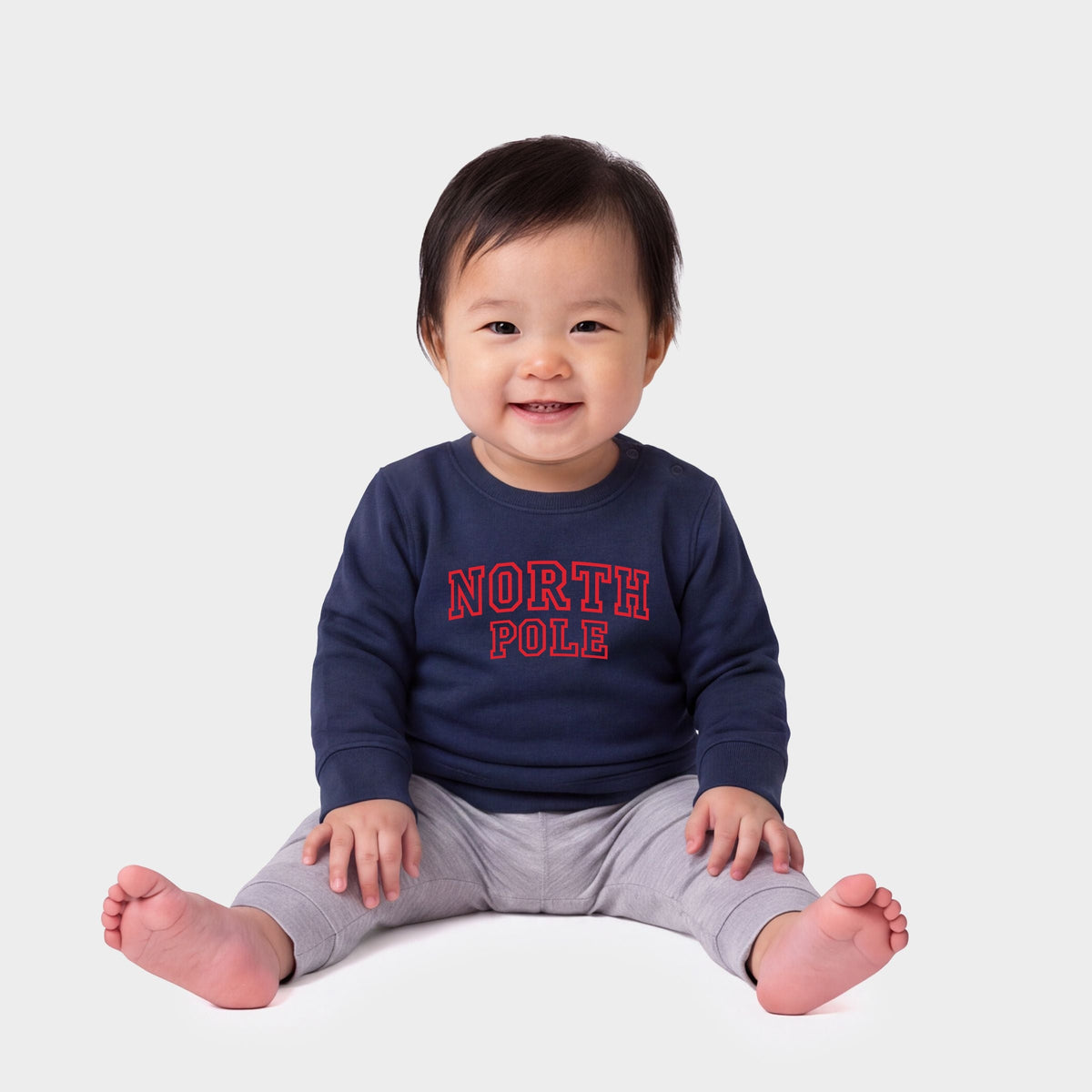 North Pole Varsity Outlines - Infant Crew Fleece Sweatshirt