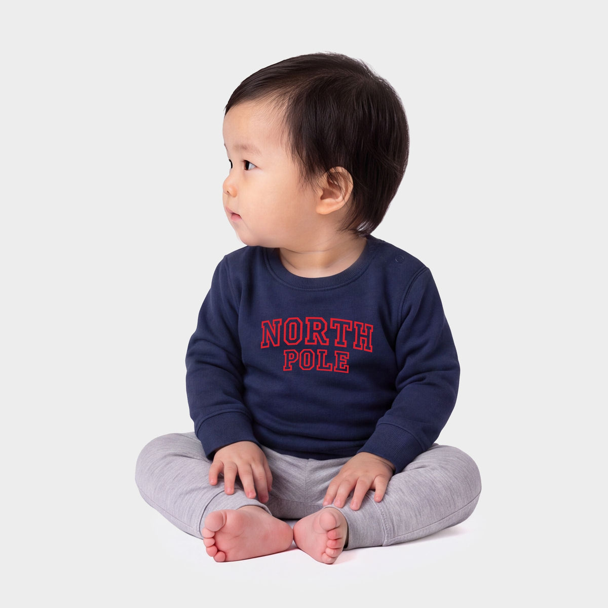 North Pole Varsity Outlines - Infant Crew Fleece Sweatshirt