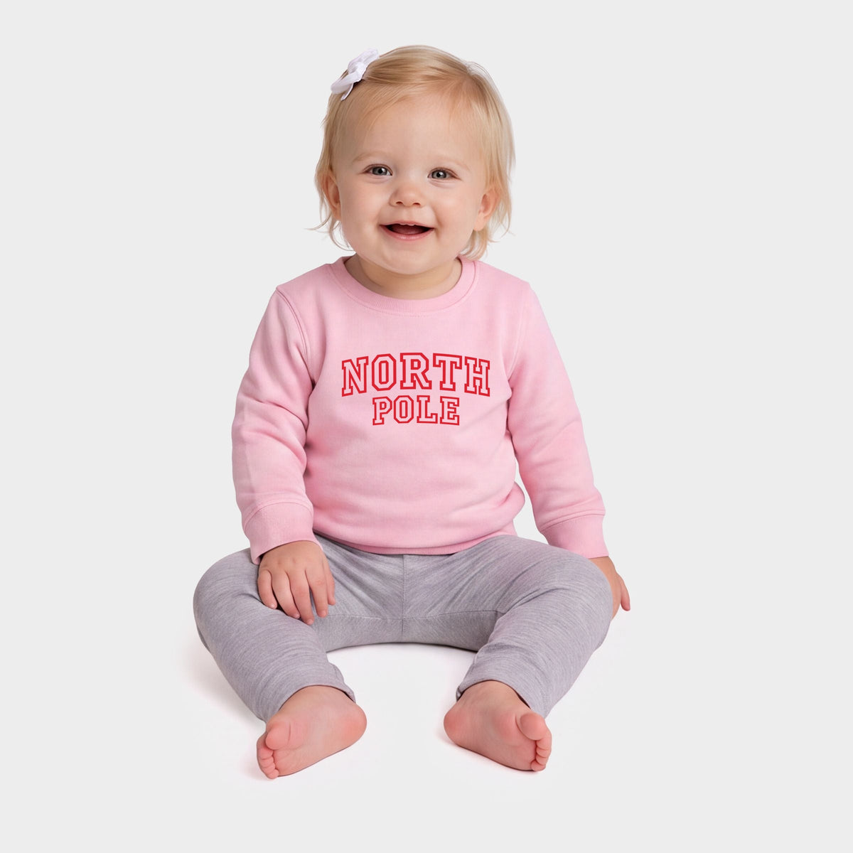 North Pole Varsity Outlines - Infant Crew Fleece Sweatshirt