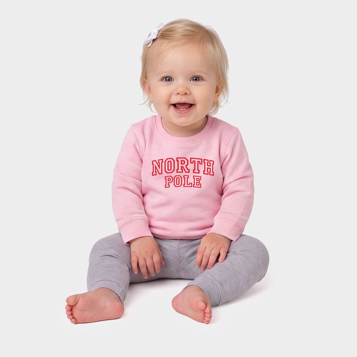 North Pole Varsity Outlines - Infant Crew Fleece Sweatshirt