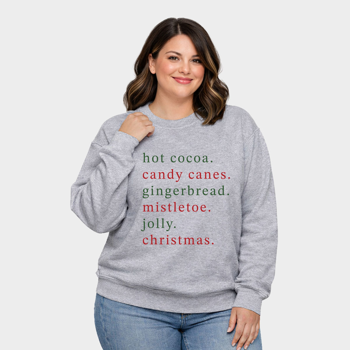 Christmas Words Typewriter - Women's Plus Sweatshirt