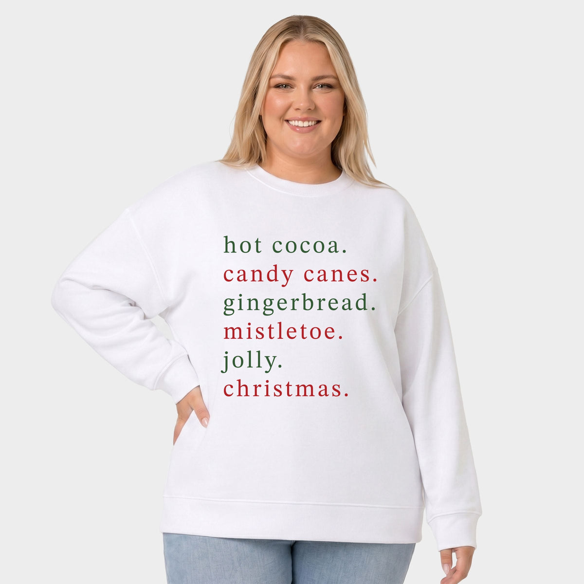 Christmas Words Typewriter - Women's Plus Sweatshirt