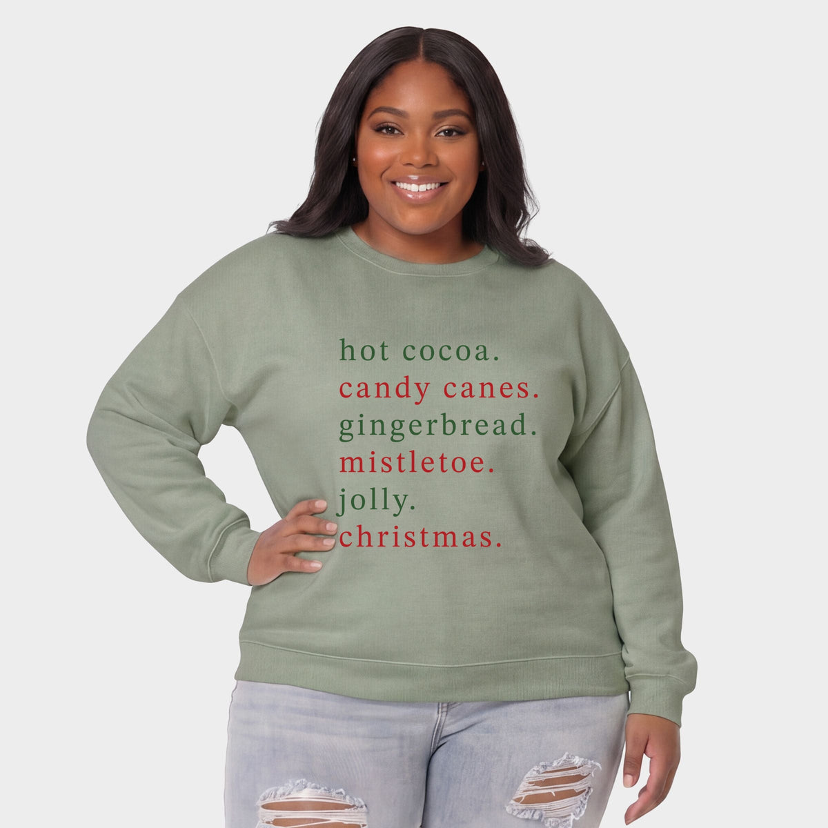 Christmas Words Typewriter - Women's Plus Sweatshirt