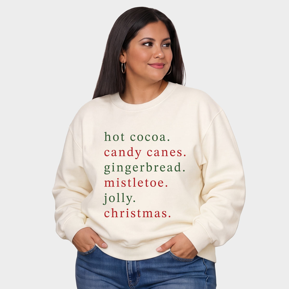 Christmas Words Typewriter - Women's Plus Sweatshirt