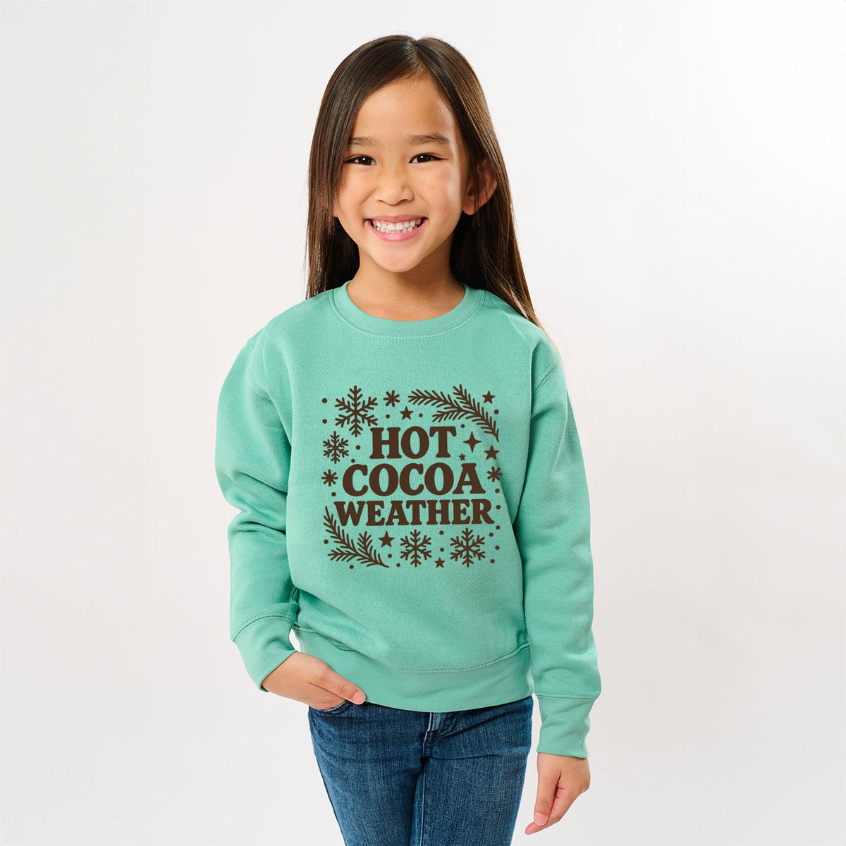 Hot Cocoa Weather Snowflakes - Youth Graphic Sweatshirt