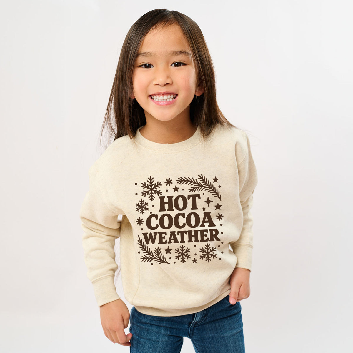 Hot Cocoa Weather Snowflakes - Youth Graphic Sweatshirt