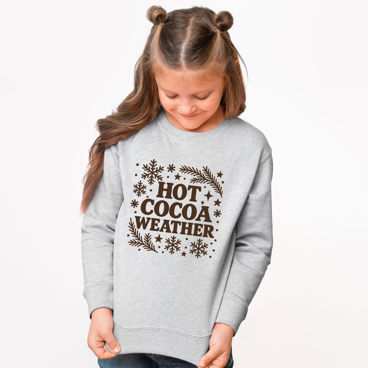Hot Cocoa Weather Snowflakes - Youth Graphic Sweatshirt