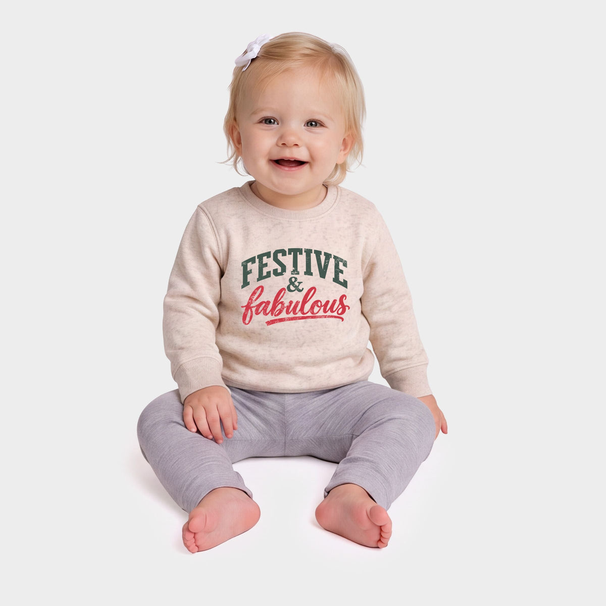 Festive & Fabulous - Infant Crew Fleece Sweatshirt