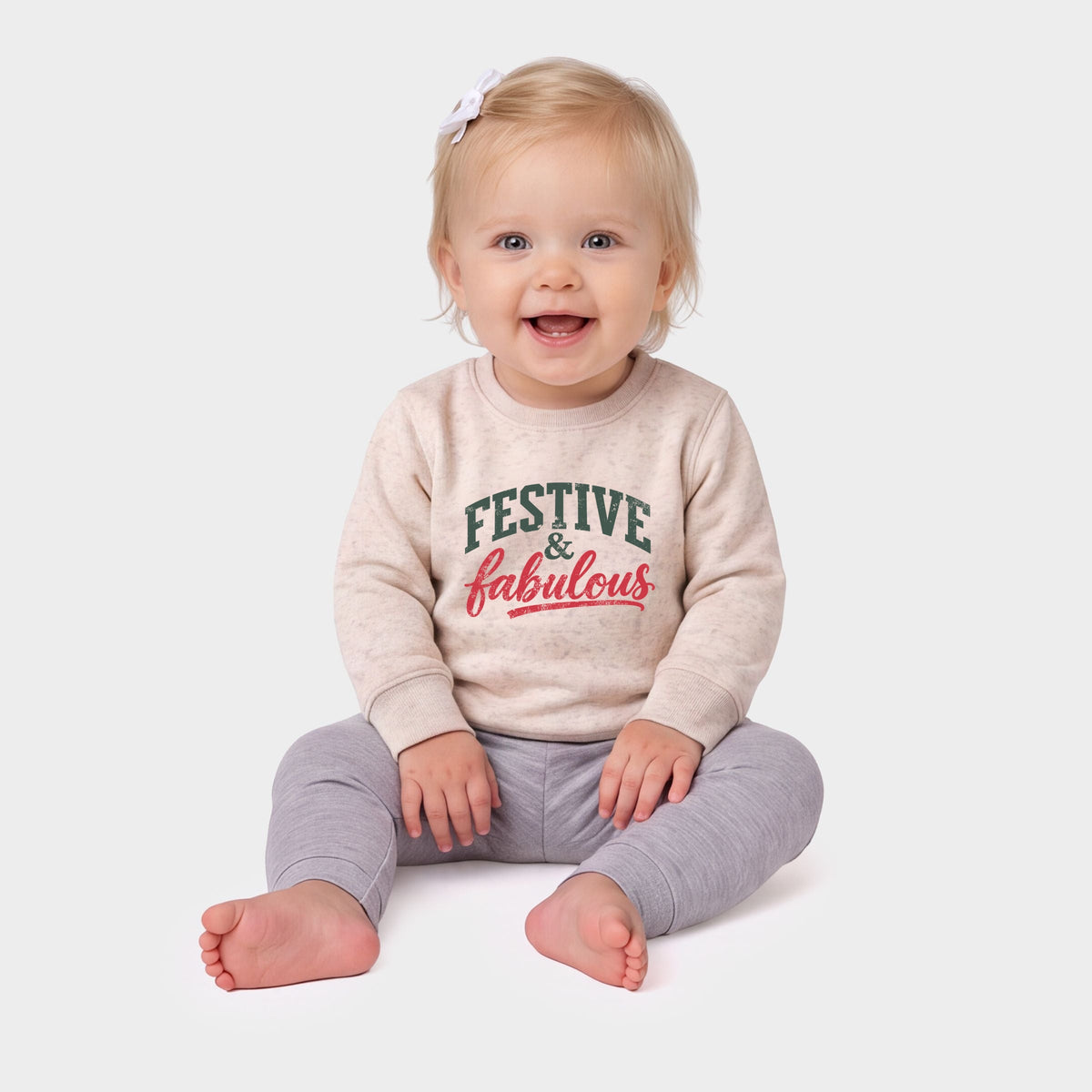 Festive & Fabulous - Infant Crew Fleece Sweatshirt
