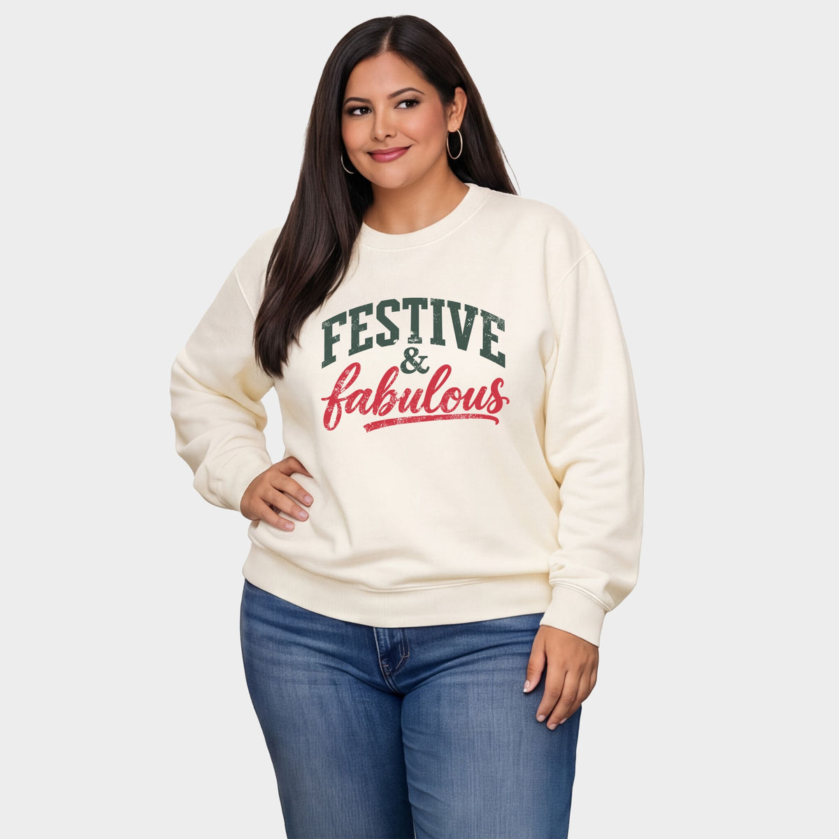 Festive & Fabulous - Women's Plus Sweatshirt