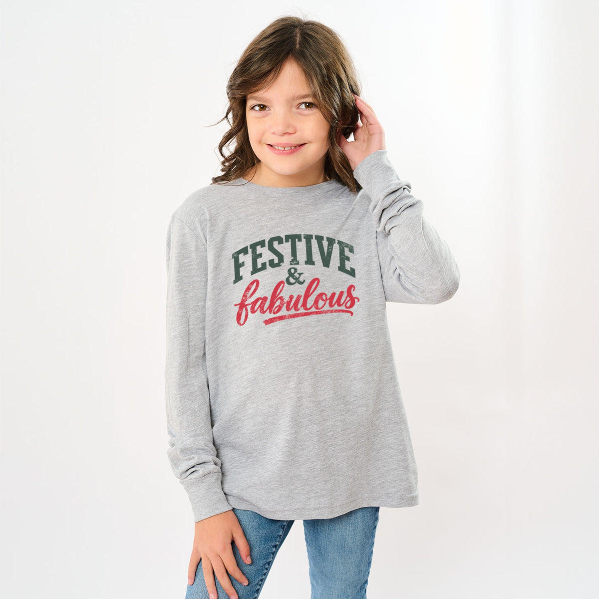 Festive & Fabulous - Youth Long Sleeve Graphic T-Shirt