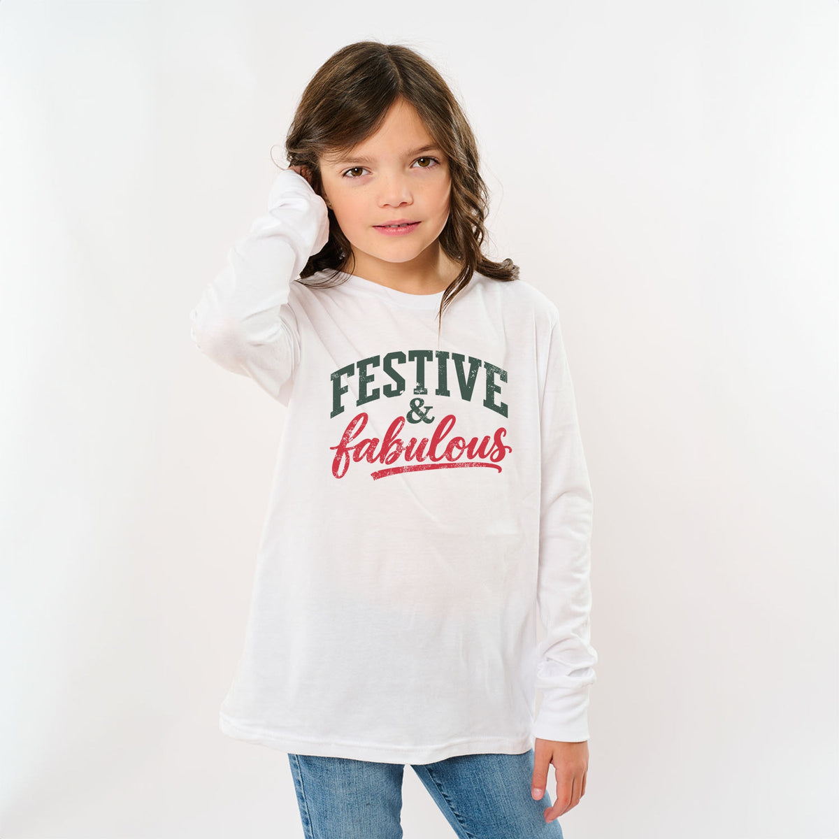 Festive & Fabulous - Youth Long Sleeve Graphic T-Shirt