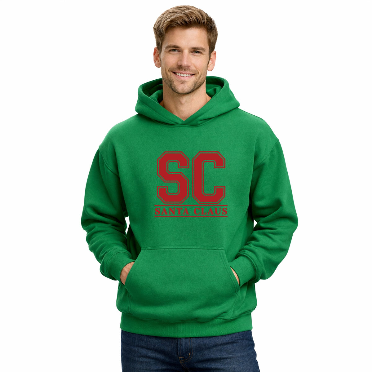 Santa Claus Initials - Men's Graphic Hoodie