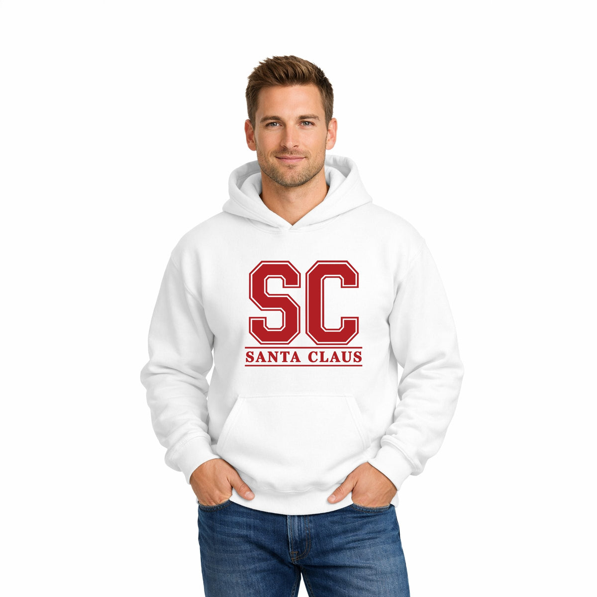 Santa Claus Initials - Men's Graphic Hoodie