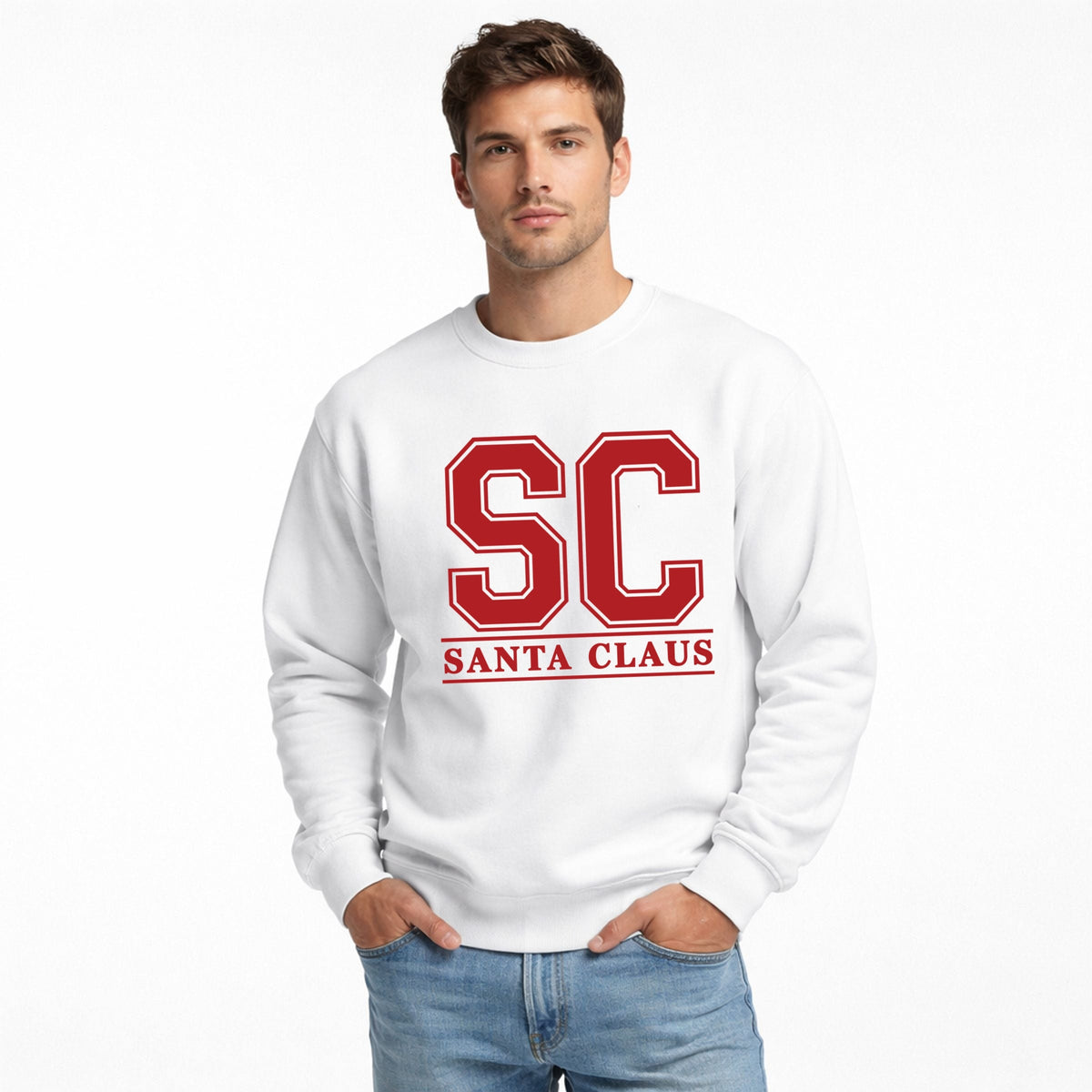 Santa Claus Initials - Men's Graphic Sweatshirt