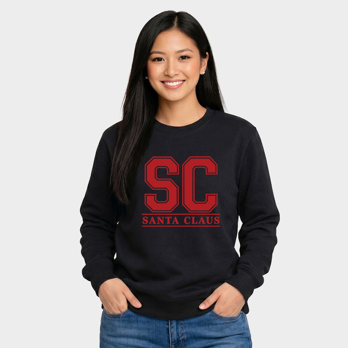 Santa Claus Initials - Women's Graphic Sweatshirt