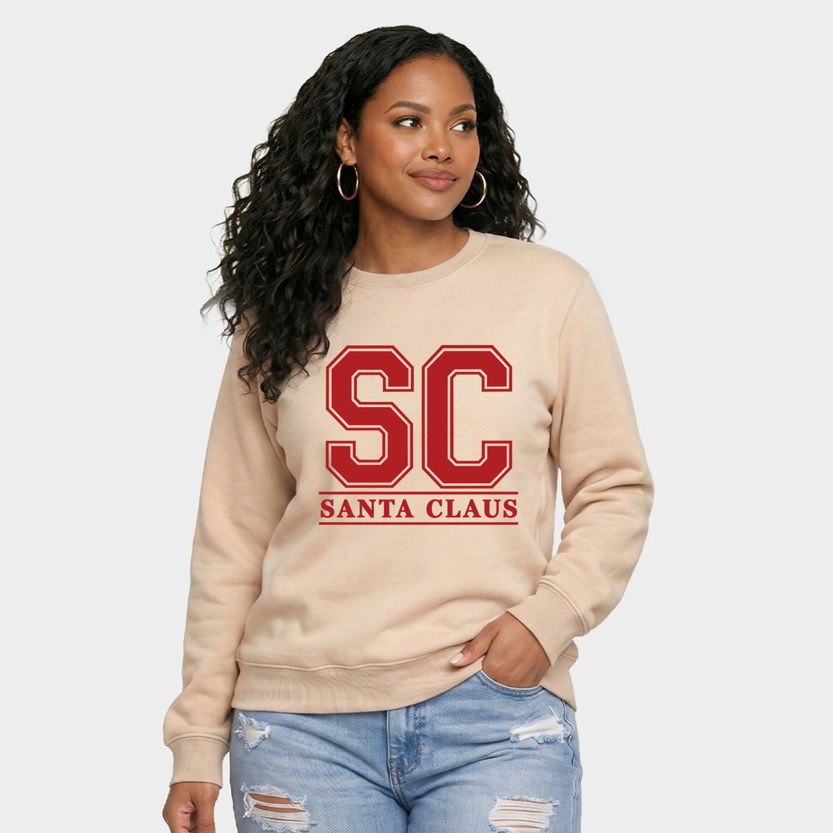 Santa Claus Initials - Women's Graphic Sweatshirt