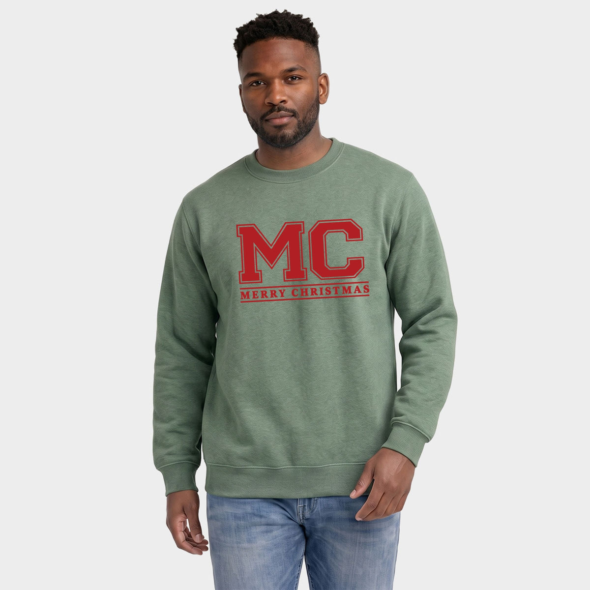 Merry Christmas Initials - Men's Graphic Sweatshirt
