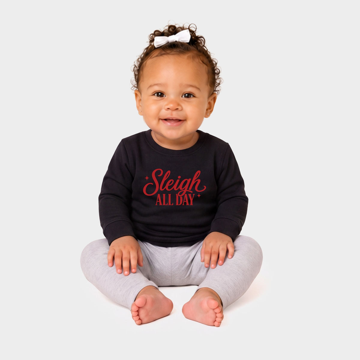 Sleigh All Day Stars - Infant Crew Fleece Sweatshirt