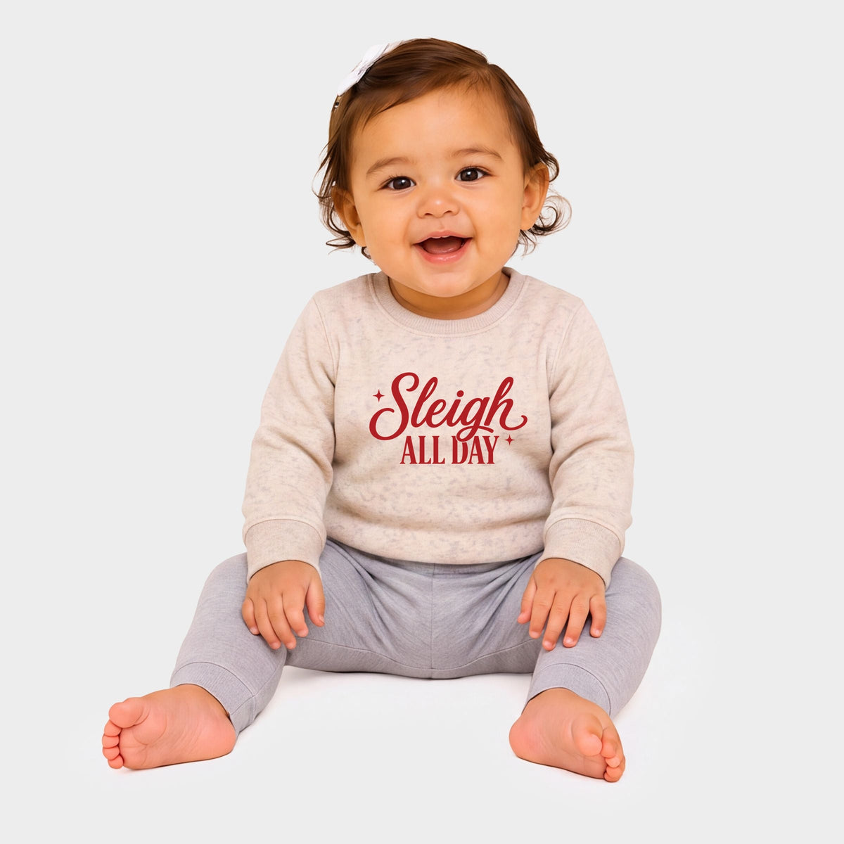 Sleigh All Day Stars - Infant Crew Fleece Sweatshirt