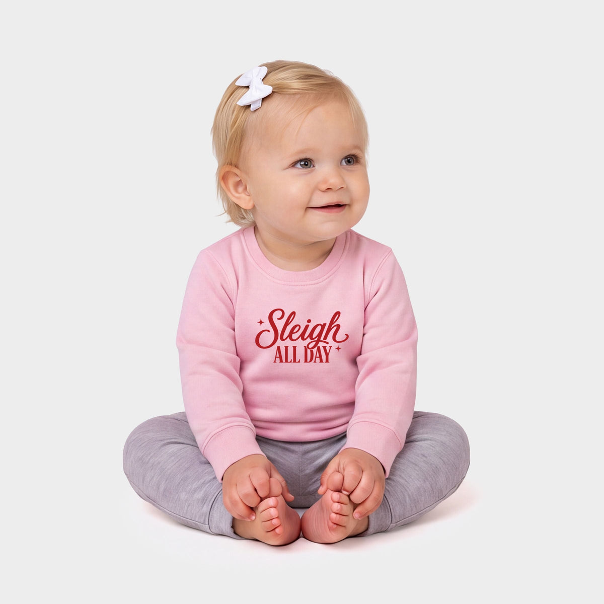 Sleigh All Day Stars - Infant Crew Fleece Sweatshirt