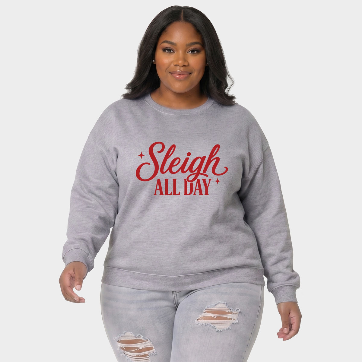 Sleigh All Day Stars - Women's Plus Sweatshirt