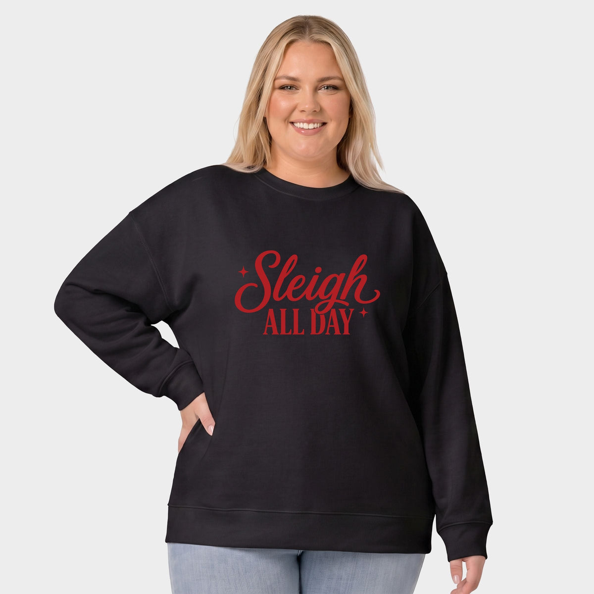Sleigh All Day Stars - Women's Plus Sweatshirt