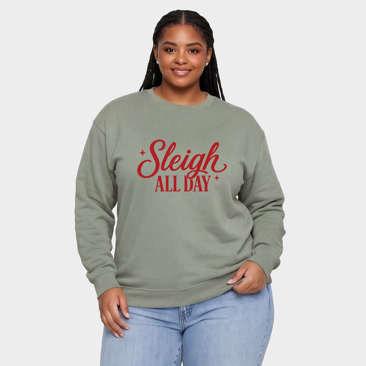Sleigh All Day Stars - Women's Plus Sweatshirt