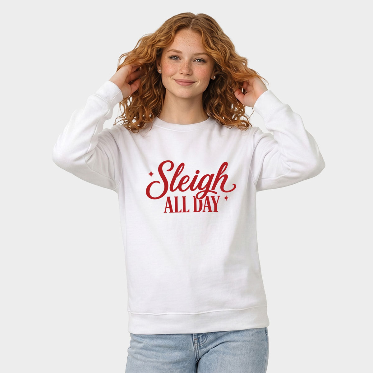 Sleigh All Day Stars - Women's Graphic Sweatshirt