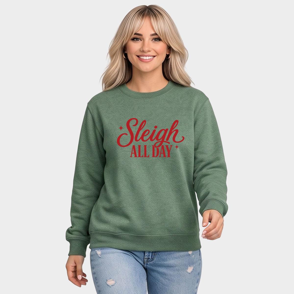 Sleigh All Day Stars - Women's Graphic Sweatshirt