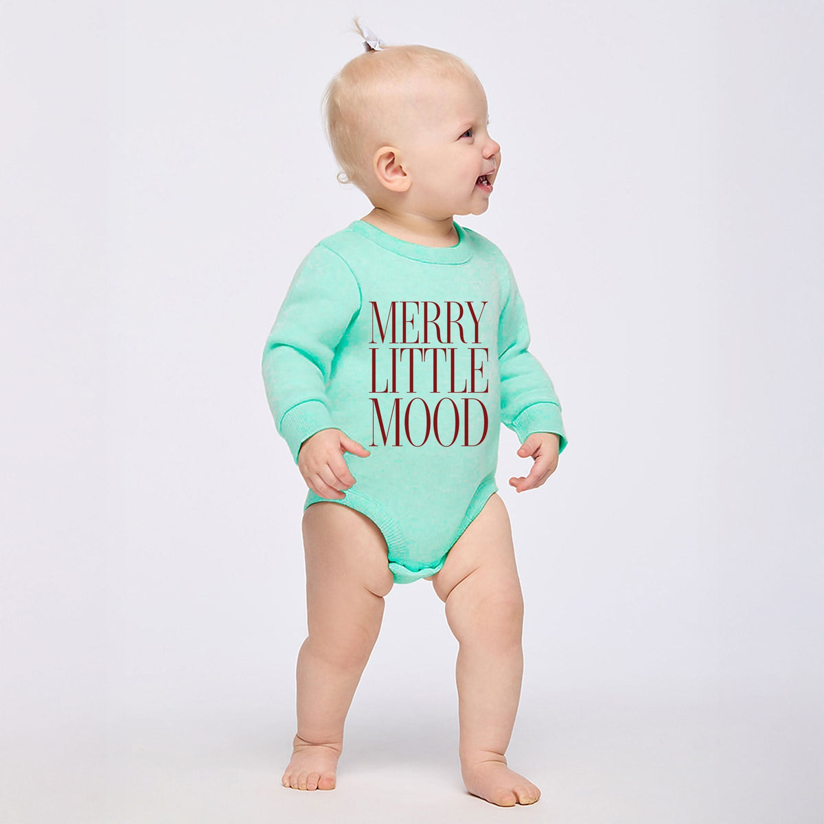 Merry Little Mood Stacked - Infant Fleece BodySuit