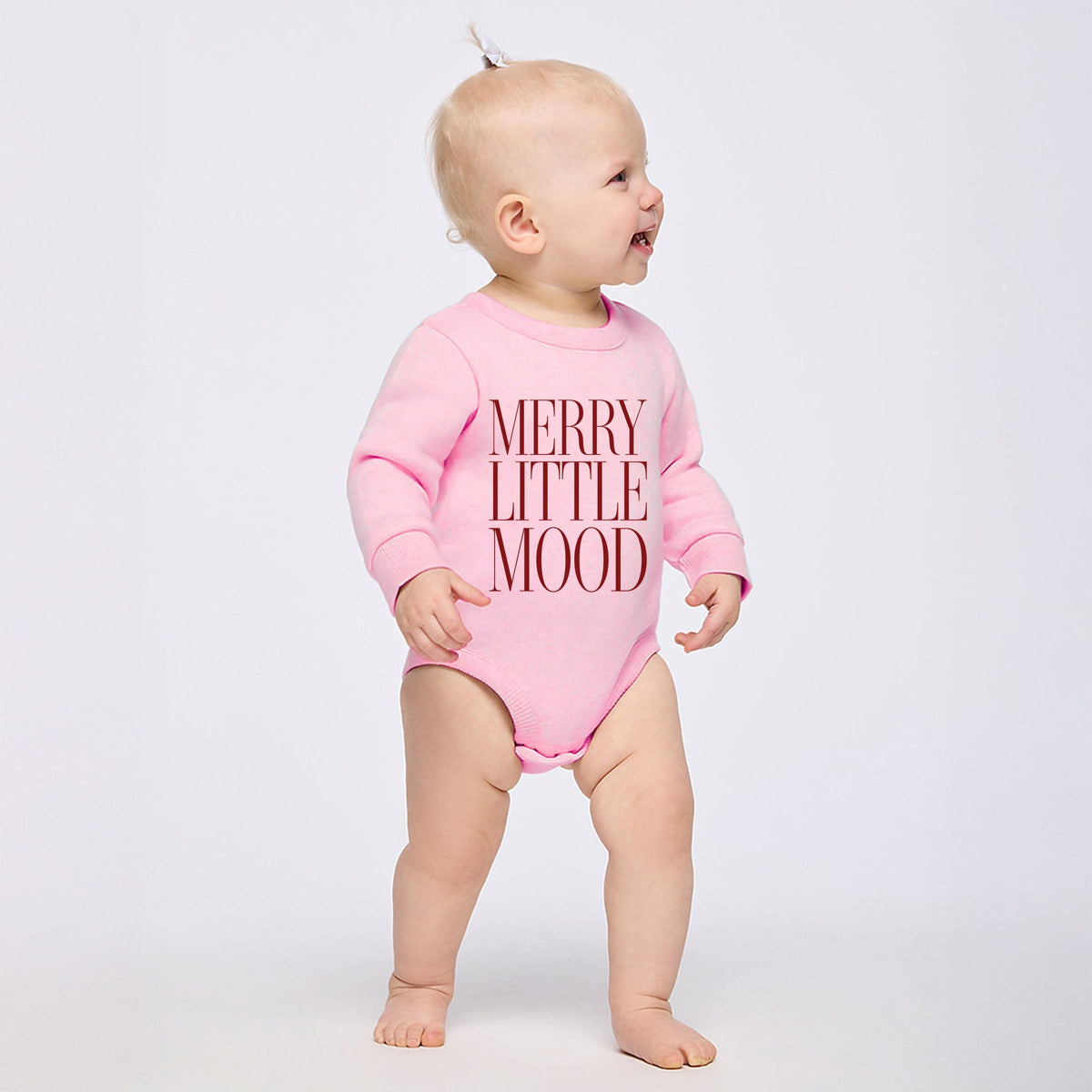 Merry Little Mood Stacked - Infant Fleece BodySuit
