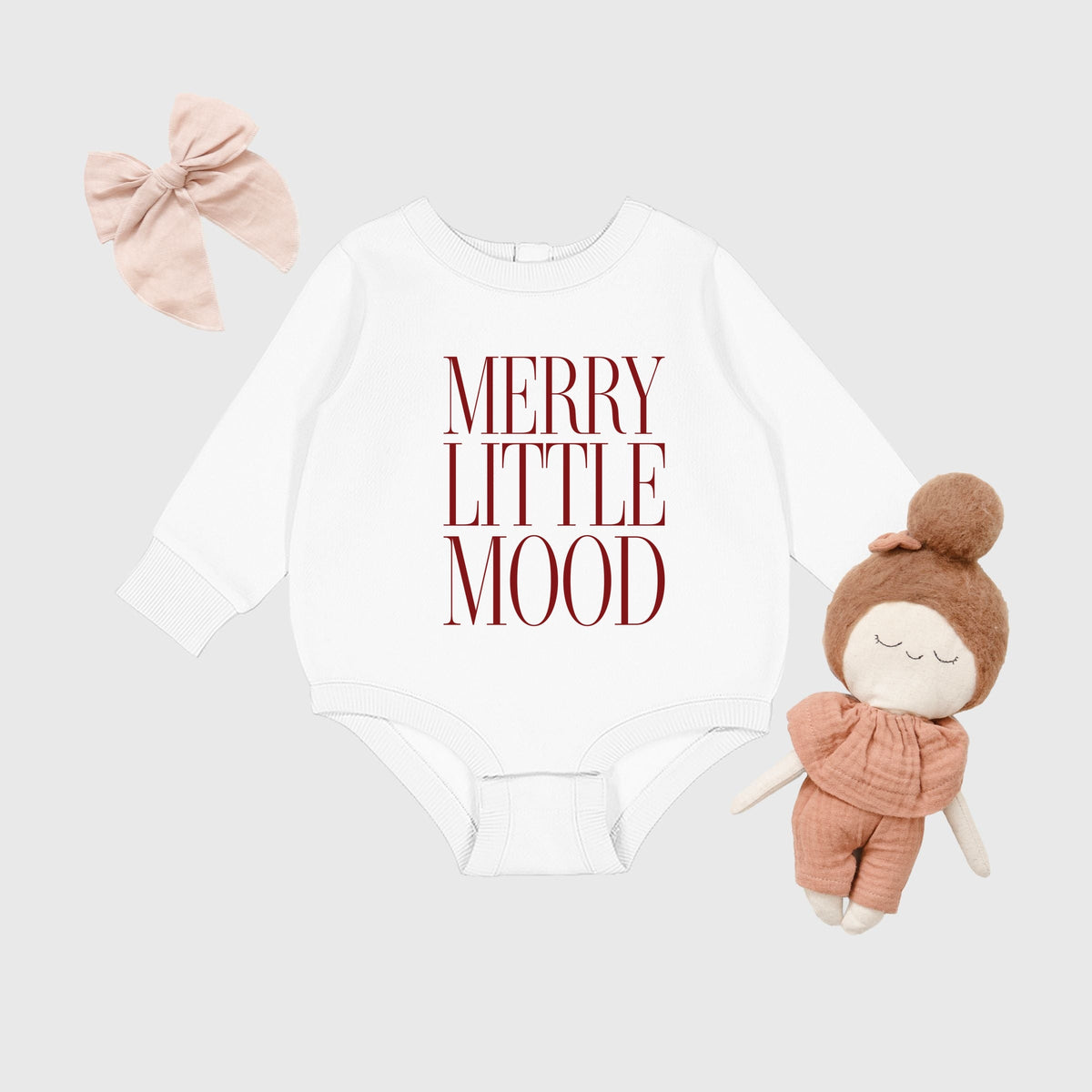 Merry Little Mood Stacked - Infant Fleece BodySuit