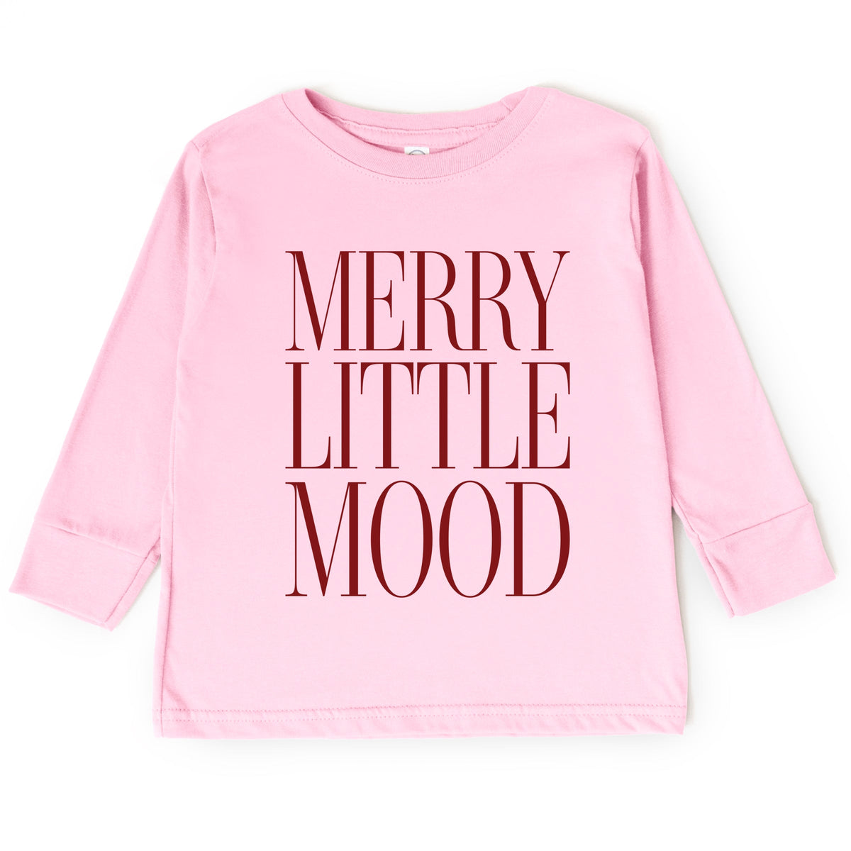 Merry Little Mood Stacked - Toddler Long Sleeve Graphic Tee