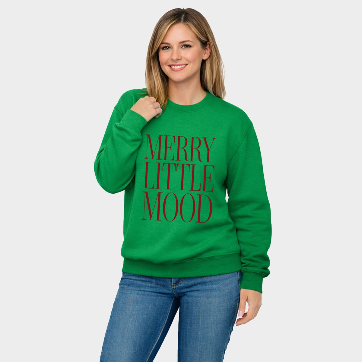 Merry Little Mood Stacked - Women's Graphic Sweatshirt