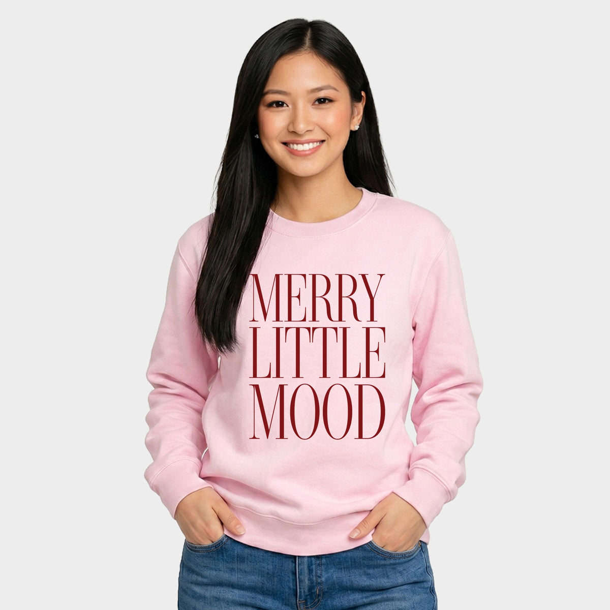 Merry Little Mood Stacked - Women's Graphic Sweatshirt