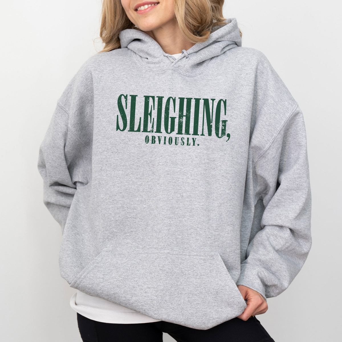 Sleighing, Obviously - Women's Graphic Hoodie