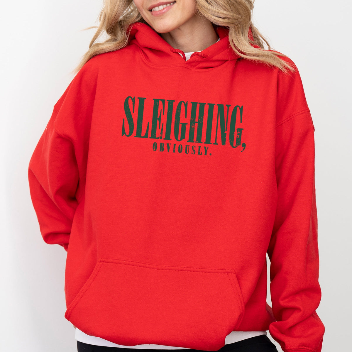 Sleighing, Obviously - Women's Graphic Hoodie