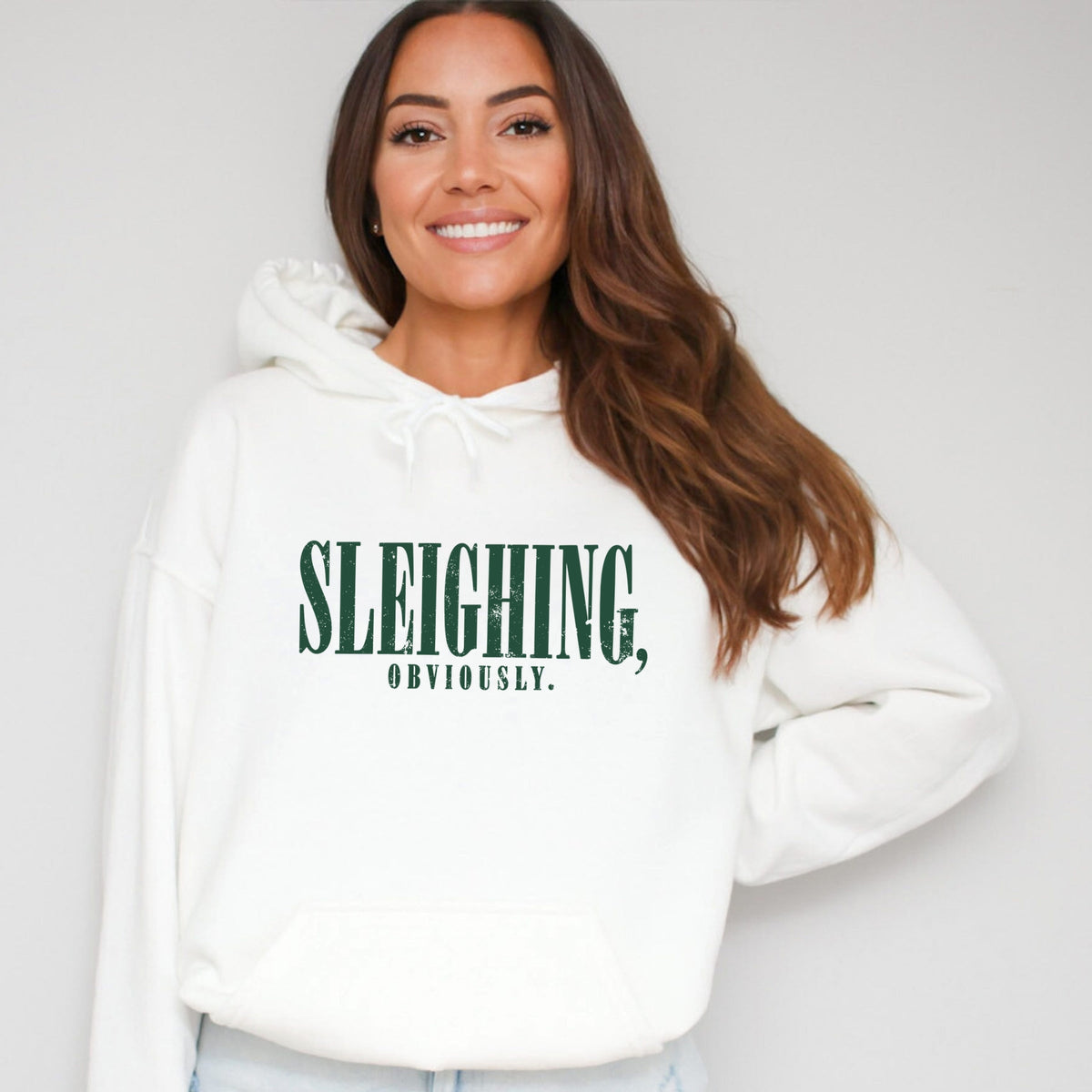 Sleighing, Obviously - Women's Graphic Hoodie